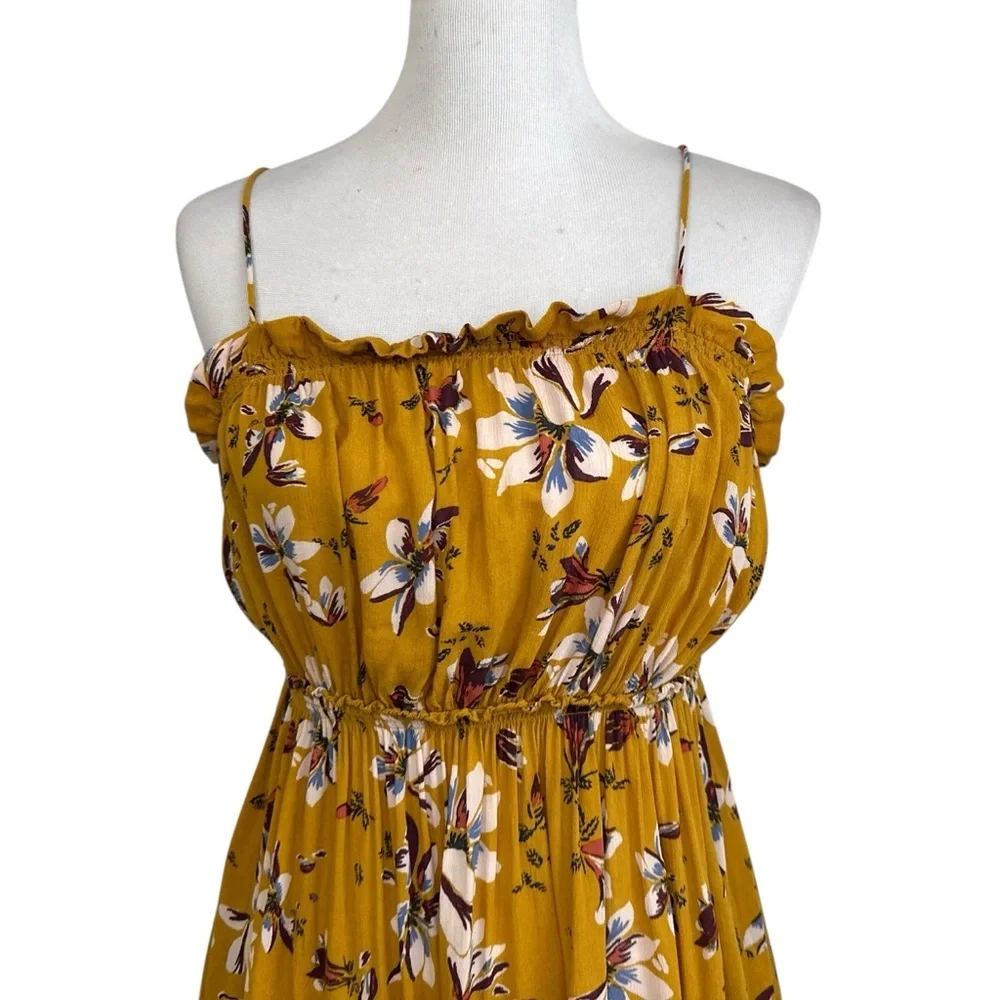 Intimately Free People Womens Jolene Floral Tank Dress Sz Medium Yellow - Picture 6 of 11